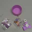 MOTEERLLU 6pcs Purple Stanley Cup Accessories Set,Bow Straw Cover for Stanley Cup 30oz 40oz, Including Straw Topper,Spill Proof Stopper,Sparkly Silicone Boot Set,Handle Charm,Initials Sticker (K)