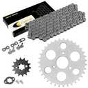 Caltric Drive Chain & Sprockets Compatible with Polaris Sportsman 90 2007-2014 / Sportsman 110 2016-2023 / Outlaw 90 2007-2014 / Outlaw 110 2016-2023 428 Pitch 136 Link