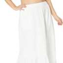 The Drop Women's Anupa Cotton Tiered Midi Skirt (White)