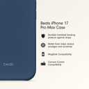 Beats iPhone 17 Pro Max Case with MagSafe & Camera Control, Matte Finish, Microfiber Lining Bedrock Blue