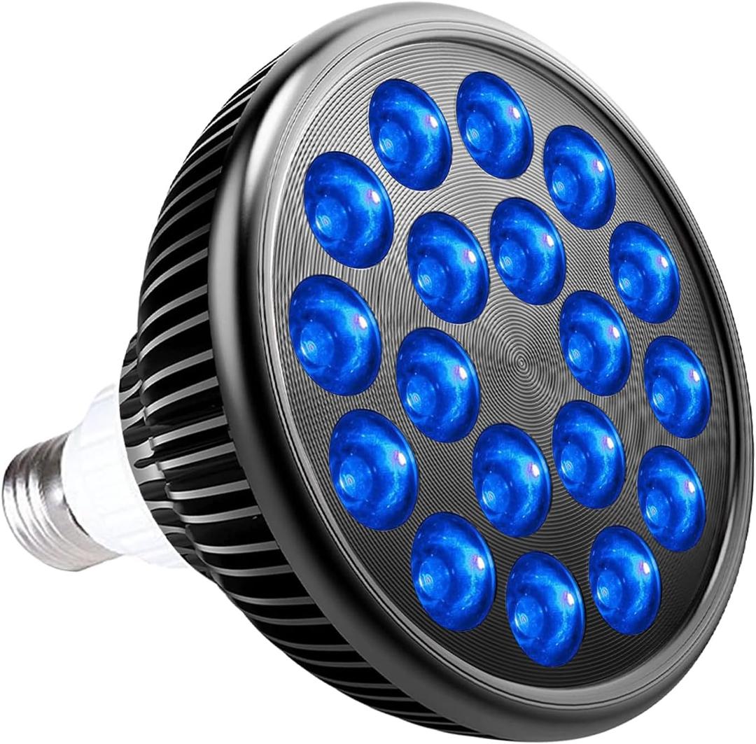 LED Aquarium Blue Light Blub, 18W (36W Equivalent) LED Plant Grow Light Bulb with 450-460nm Blue LEDs for Indoor Plants Veg and Aquarium Plants Growing