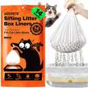 Sifting Litter Box Liners 14 Count,Drawstring Jumbo Cat Litter Bags Fits All Litter Box,Cat Products