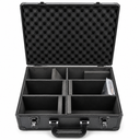 Travel Makeup Bag Case Portable Artist Make Up Organizer Case with Adjustable Dividers Make up Bag with LED Light up Mirror Jewelry Storage PVC Cloth Storage Case for Cosmetics Makeup Brushe (Black)