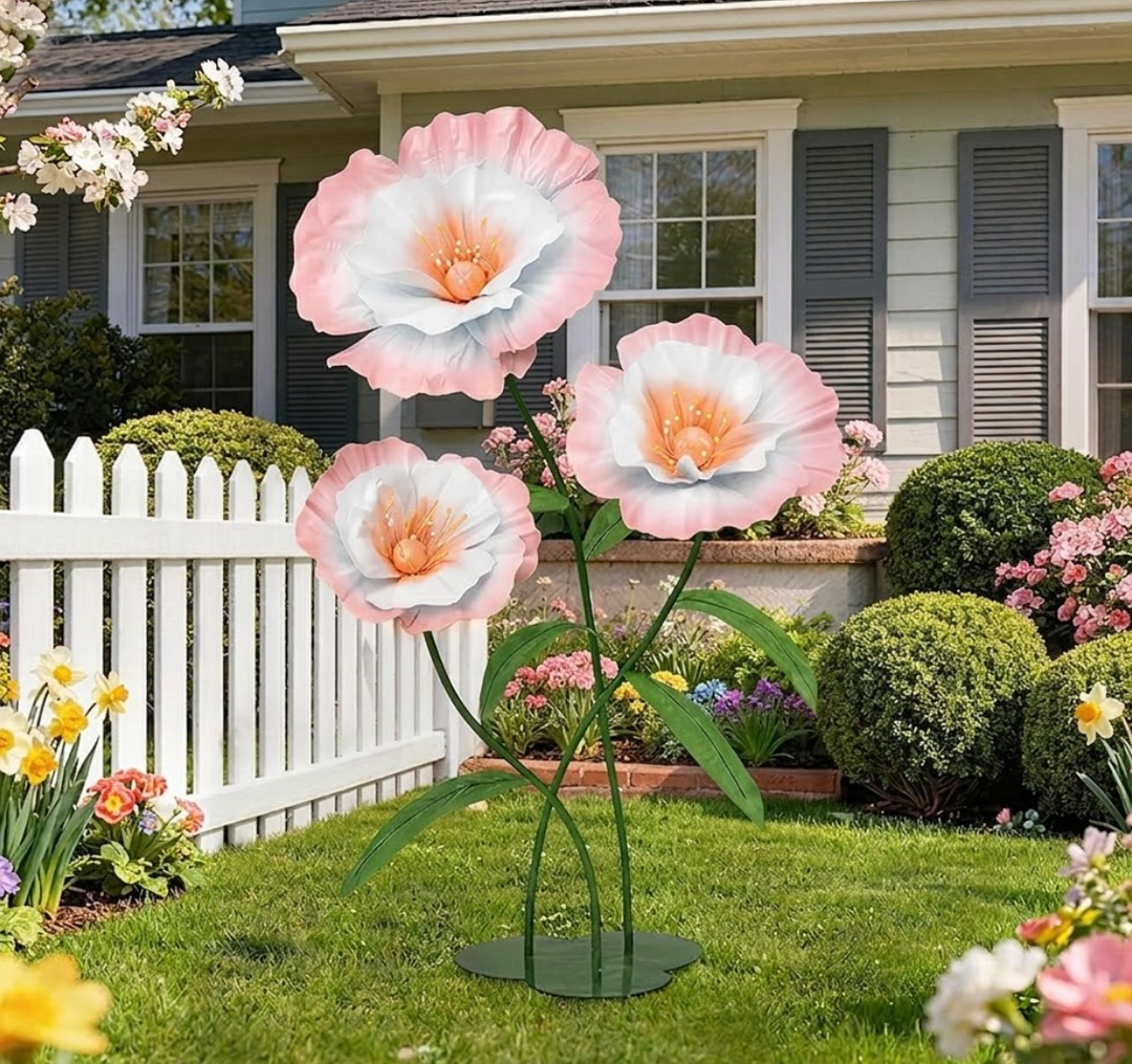 Giant Fake Flowers 5.77FT Spring Champagne Large Paper Flowers 3D Artificial Floral Wedding Decorations for Birthday Party Outdoor Banquet Event Home Backdrop Decor Pink