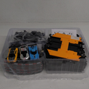 Slot Car Race Track Set, 19ft Electric Track with LED Lights and 4 Slot Cars, 2 Hand Controllers and Racing Game Lap Counters, Set Features Loop, Turns, and Crossover for Boys Age 6-12