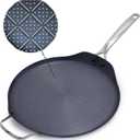 Blue Diamond Hybrid Nonstick Stainless Steel 12" Griddle Pan, XL Skillet, PFAS-Free Ceramic Diamond Bond Searing, Pancakes & Omelets, Dishwasher Safe, Stay-Cool Handle, Induction Ready, All Cooktops