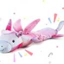 Squeaky Crinkle Plush Unicorn Dog Toys, Dog Toys to Keep Them Busy, Tug of War & Pull Toys for Small, Medium Dogs Puppy