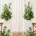 Ling's moment Free Standing Artificial Flowers Arrangements 2pcs Wedding Aisle Runner Chair Decorations Arch Altar Stage for Ceremony Reception Rose Home, Grn-White & Sage, 41" Tall x 22" Cross
