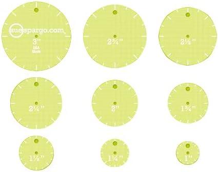 Sue Spargo Creative Stitching Templates - Nine Piece Set, ''Circles Easy''