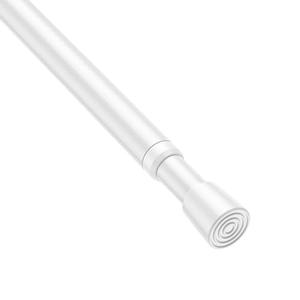 ZipGlo 1 Pack Spring Tension Rod, Adjustable 28-45 Inch No Drill, White