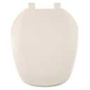 Centoco Eljer Emblem Round Toilet Seat with Square Front, Closed Front with Cover, Residential, Plastic, Made in the USA, EMB201-306, Natural