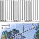 20 Pack 1-3/8" U Bracket Chain Link Fence Extension 25.2" (Silver)