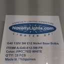 Novelty Lights 25 Pack G40 Frosted White Outdoor Globe Bulbs, Light Bulbs Glass Incandescent Bulbs with 3000 Hour Lifespan, Globe String Lights Replacement Bulbs