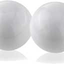 Modern Day Accents 4393T Bola Blanco White Sphere, Aluminum, Filler, Orbs Decorative Balls, Tabletop Modern Decor, Decorative Balls for Centerpiece Bowls, Home Office, Decor, 3-inch Set of 2 Balls