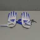 adidas Scorchlight 6 Youth Receiver Gloves (Large, White/Royal)