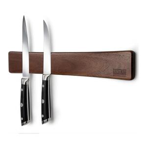 HOSHANHO Magnetic Knife Strips, Magnetic Knife Holder for Wall 16 Inch, Acacia Wood Knife Magnetic Strip Use as Knife Bar, Knife Holder for Kitchen Utensil Organizer