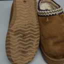 Haute Hippie 
Genuine Suede Fuzzy Slippers for Women Winter Warm House Shoes Cozy Mini Boots for Indoor Outdoor (7.5-8, Chestnut)