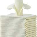 Cieltown Ivory Cloth Napkins 1-Dozen, Solid Washable Fabric Napkins Set of 12, Perfect for Weddings, Parties, Holiday Dinner (17 x 17-Inch, Ivory)