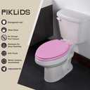 Toilet Seat, Slow Close, Soft Touch, Ultra-Smooth Matte Finish (No Orange-Peel Texture), Premium Moulded Wood, Quick Release, PIKLiDS (Pink, Elongated)