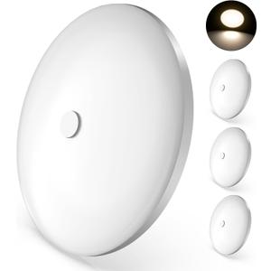 GZV RV Interior Lights, RV LED Ceiling Puck Light, 4 Pack 4.5 Inch 12V, RV Boat Interior Lighting, Dimmable Light for Camper Travel Trailer Motorhome(4000K with Nature White)