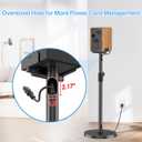 Adjustble Bookshelf Speaker Stands & Studio Monitor Stands Pair, Height Extend 29"37.5" Surround Sound Speaker Stands for Klipsch, Polk, Yamaha, Bose, PreSonus, JBL Nano K, Built-in Cable Management