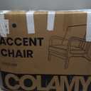 COLAMY Mid Century Modern Accent Chair Set of 2 with Lumbar Pillow, Relaxing Armchair with Solid Wood Frame & Soft Cushion, Reading Leisure Chair for Living RoomBlue