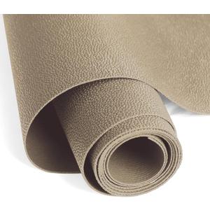 WochiTV Shelf Liner for Cabinets, Drawer Non Adhesive Non Slip Foam Mat for Kitchen, Pantry, Bathroom, Cupboard, Garage, Closet, Shelves, Drawer, Tool Box, Tan 11.8 x 236 inches