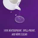 Purple Round Tablecloth - Waterproof Stain Resistant Wrinkle Free Table Cloth, 210GSM Polyester Washable Wipeable Table Cover for Party, Banquet, Wedding, Indoor and Outdoor(108 inch, Circle)