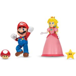 Super Mario Nintendo 4" Figure 2 Pack: Mario & Peach