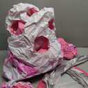 Inflatable Pool Floats Adult, 3-in-1 Pool Float Lounger with Canopy and Cup Holder, XL Floating Pool Floaty Raft for Swimming Pool Lake Beach, Tanning Pool Floaties Toys for Adults (Pink)