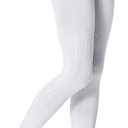 Century Star Toddler Tights for Girls - Cotton Cable Knit Stockings Solid Warm Footed Seamless Leggings 0-12 Years (White)