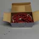 Hungdao 12 Pcs Christmas Tree Wood Beads Bow Ornaments Boho Christmas Tree Ornaments Farmhouse Wooden Beads Xmas Decor Natural Modern Xmas Decorative for Winter Party Decor(Burgundy) (Red)