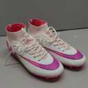 Men's Soccer Cleats Womens Indoor Shoes Unisex Baseball Turf Shoe Youth Rugby Adult Football Boots Wide AG FG TF Training Sneaker (8, White)