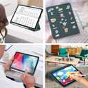 Case for iPad Air 3 Case 2019 with Pencil Holder Ultra Slim Soft TPU Back Cover with Auto Sleep/Wake Full Body Protective Smart Case for iPad Air 3rd Generation 2019/iPad Pro 10.5 2017 (Dark Green)