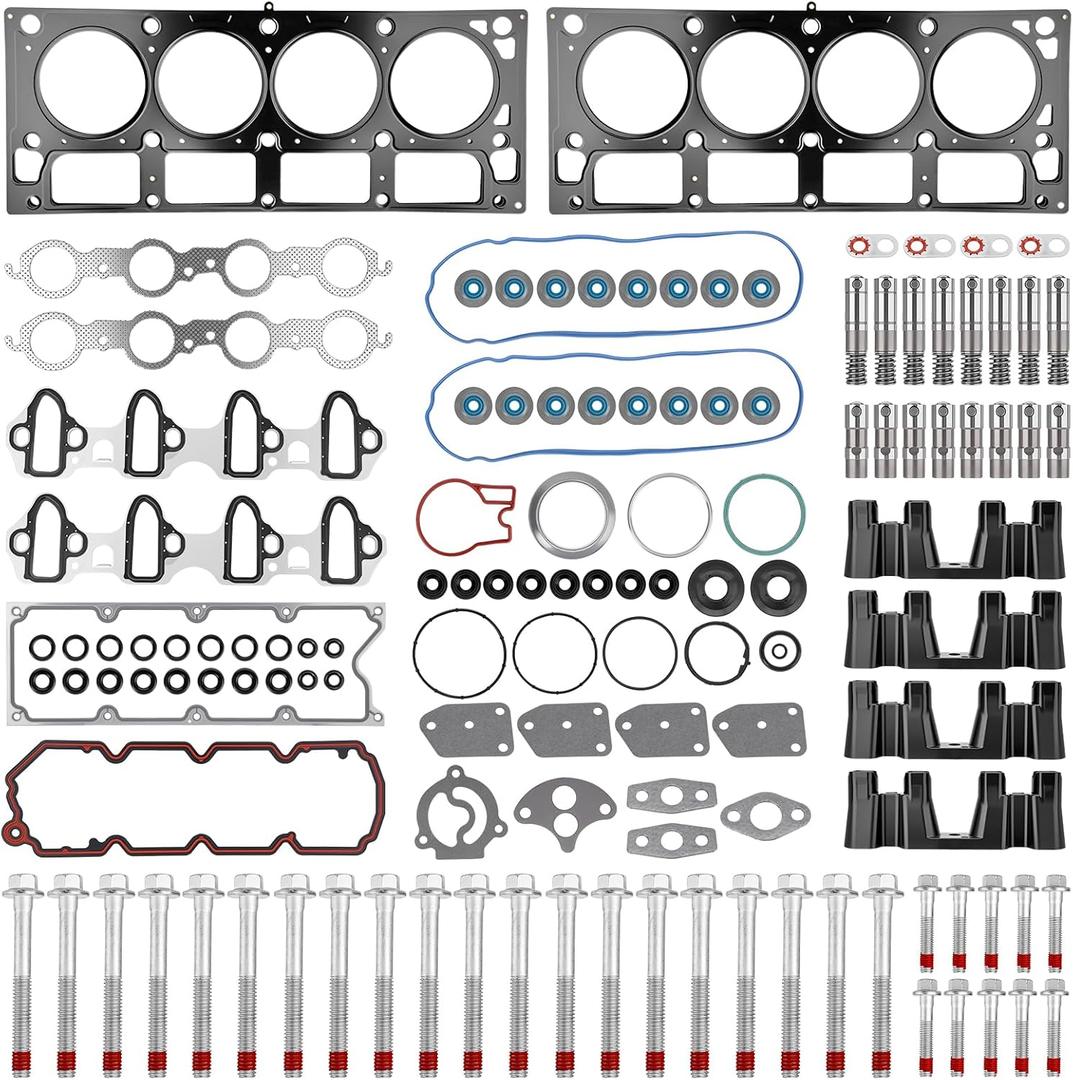 5.3 AFM DOD Lifters Replacement Kit with HS26191PT Head Gaskets & ES72220 Head Bolts Set Compatible with 2007-2013 Chevrolet Chevy GMC Buick Isuzu Saab 5.3L Replace AFM10448 12680871 12698945 12595365