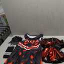 Zombie Cheerleader Costume for Girls Cheer Costumes Kids Halloween Scary Bloody Dress Accessories Set Size L