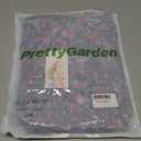 PRETTYGARDEN Womens Summer Dresses 2025 Casual Boho Floral Puff Short Sleeve Flowy Maxi Dress Smocked V Neck Sun Dresses (Black Red, Small)