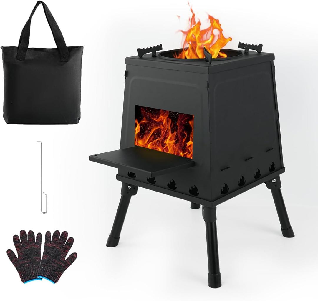 Portable Wood Stove Folding Twig Stove for Backpacking Camping Cooking