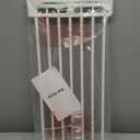 Malier Metal Dog Gate with Door, 34"-55" Width Expandable Dog Gate Short Pet Gate for Stairs and Doorways, Pressure Mount Step Over Indoor Dog Gates for Small Dogs Puppy (White, 13.8''H × 34''- 55''W)