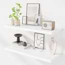 Dreamland 36" Floating Shelves for Wall, 12" Deep Slim White Floating Shelves, Wall-Mounted Shelves for Bedroom, Living Room, Kitchen, Bathroom - Set of 2, 36"L x 12"D x 1.3"H, Set of 2