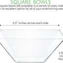 PLASTICPRO Disposable Square Plastic Small Clear Serving Bowls Extra Heavy Duty for Party's Snack or Salad Bowl, Elegant Pack of 4