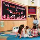 Valentine's Day Bulletin Board Decorations Valentines Day Coffee Cup Bulletin Board Classroom Decorations Heart Latte Theme Cutouts for School Classroom Chalkboard Wall Door Party Decor