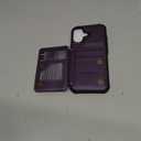 Vinich for iPhone 17 Wallet Case with Card Holder, RFID Blocking Credit Slots Kickstand Shockproof Phone Cover Fit for iPhone 17 6.3" Purple