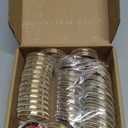 Kigeli 48 Pcs Veterans Military Challenge Coin with Protective Box Thank You for Your Service Appreciation Gift Commemorative Army Military Coins for Memorial Day Men Women, 1.57 x 0.11''