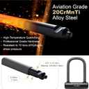 Via Velo Mini Bike U Lock| Pro Mini U Lock 20CrMnTi Steel Anti-Theft 16mm Shackle with Bracket insize:5.7 x 3.5 in and Sold Secure Diamomd Approval for All Bikes Electric Bike,Electric Scooters