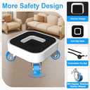 New Upgrade Furniture Sliders, Furniture Movers with Wheels, Furniture Lift Mover Tool Set with 360 Rotatable Wheels, Furniture Dolly for Moving Heavy Duty Sofa, Bed, Load Capacity Up to 750lb (1in wheels + 1 pry bar) Missing 1 anti-slip mat and 1 furniture dolly