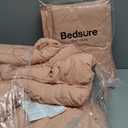 Bedsure Queen Comforter Set - Pink Soft Bedding for All Seasons, Cationic Dyed Bed Set, 3 Pieces, 1 Queen Size Comforter (90"x90") and 2 Pillow Shams (20"x26"+2") 