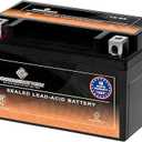 CB CHROMEBATTERY YTX7A-BS 12V 90 CCA Sealed AGM – Maintenance-Free Starter Battery for ATV, Dirt Bike, Scooter & Moped – T3 Nut & Bolt Terminal – Fits Honda Recon 250, Yamaha TTR125, GY6 50-125 cc