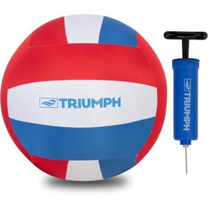 Triumph Patriotic Monster Volleyball - from the Beach to the Backyard, Play Multiple Games with the Oversized Volleyball
