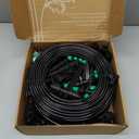 CARPATHEN 100FT Drip Irrigation System - Complete Garden Watering System w 15pcs 360 Atomizing Nozzles, 16 Adjustable Drip Emitters 5/16 and 1/4 Tubing- Constant Pressure Watering Spray System